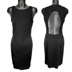 BROSE NWT "Taylor" Sleeveless Open Cut-out Back Sheath Black‎ Dress Sz 10